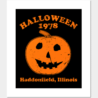 1978 Halloween Haddonfield Illinois Pumpkin Posters and Art